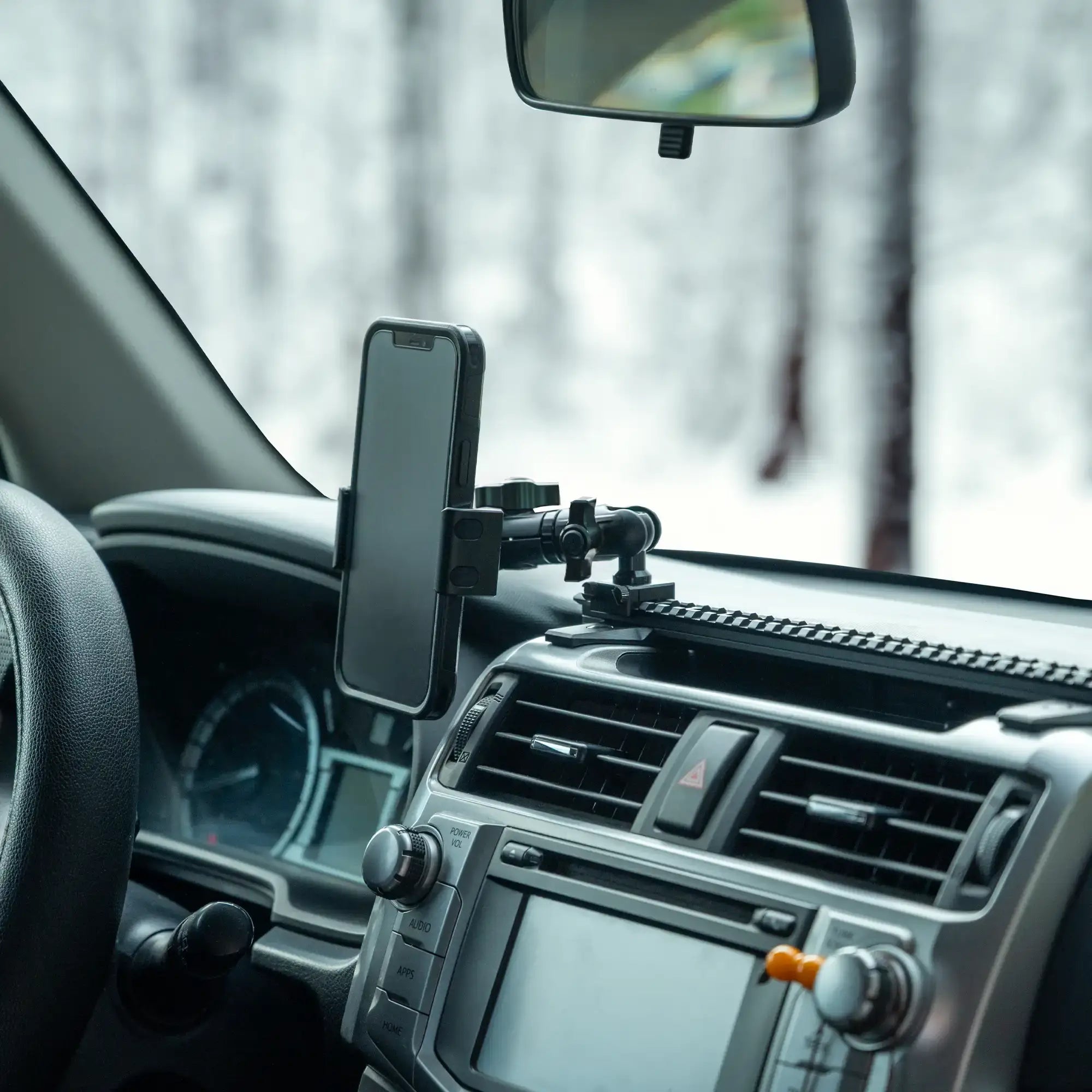2010-2024 Toyota 4Runner Tackform Assault Track Picatinny Dash Bracket With MagSafe Charging Phone Mount